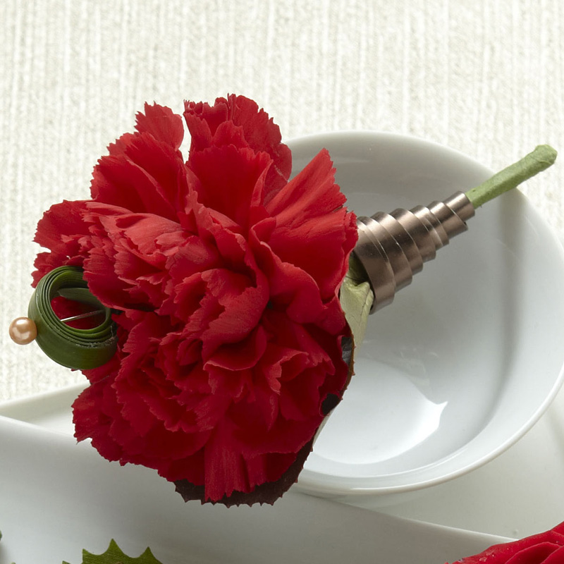  Red Carnation Boutonniere