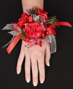 Red Carnation Wrist Corsage
